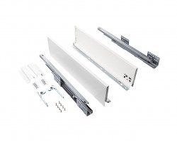 Комплект ящика Firmax Smartline, длина 400 мм, высота 135 мм, Push-to-Open, белый, FRM0740.007/135P